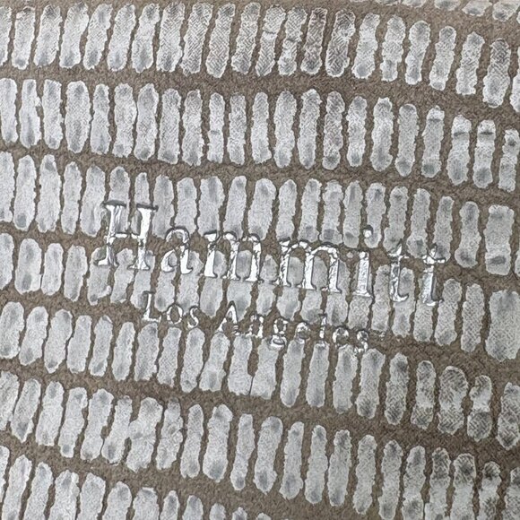 HAMMIT TONY Small Gray White Snakeskin Embossed Cow Leather Stud Crossbody - Picture 4 of 10